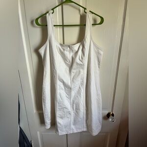 Abercrombie & Fitch white Zip-Up dress xl